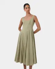 Saira 2 Linen A-line Dress