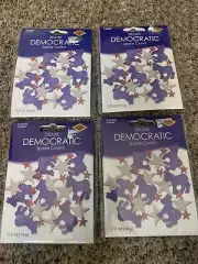 Democratic Party Sparkle Election CONFETTI Deluxe 260 Quality Pieces, 4 Bags New