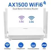 AX1500 Dual Band Gigabit Wi-Fi 6 Wireless Router 2.4G/5G Internet WiFi Home Mesh