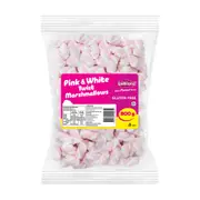 Pink and White Twist Marshmallows 800g