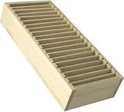 DOITOOL Desk Storage Organizer Compartment Storage Boxes Business Card Holder Multiple Hotel Room Cards Holder Wood Khaki