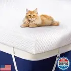 Memory Foam Mattress Topper Full Size, 3 Inch Gel Infused Cooling Mattress Pa