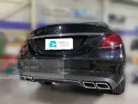 在飛比找Yahoo!奇摩拍賣優惠-賓士 BENZ W205 4門 原廠後保桿 升級 C63 後