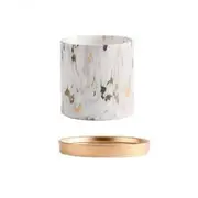 Marble Design White Pot With Gold Tray Nordic Decor Baskets Pots Window Boxes