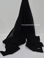 Black Cashmere Scarf Shawl Stole Wrap Throw Pashmina Nepalese Handmade