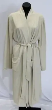 Line & Dot Women's Long Sleeve Tie Waist Waffle Knit Robe CL8 White Small/Medium