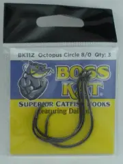 TruTurn BK11Z-8/0 Boss Kat Octopus Circle Hook Black Nickel Size 8/0 3CT