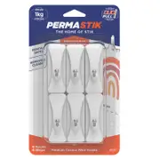 Permastik Medium Cosmo Wire Hooks - 6 Pack