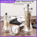 ACRYLIC PEPPER GRINDER CLEAR CERAMIC PEPPERCORNS SEA SALT MI