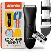 Meridian The Starter Package | Body Hair Trimmer Care Kit for Men with 1 Replacement Blade | Waterproof | Onyx