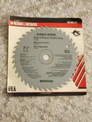 VINTAGE BLACK & DECKER WOOD CUTTING 7 1/4" 40 TOOTH CIRCULAR SAW BLADE ( NOS )