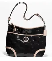 (2 colors) NWT Authentic COACH Peyton Embossed Patent Leather Hobo Bag F20022