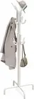 Coat Rack Stand, 12 Hooks Metal Coat Stand, White