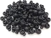 Vinci-Au 100 Pcs Plastic Spring Cord Lock,String Cord Locks Black,Spring Stop Toggle Stoppers，for Backpacks，Lanyard，DIY Handmade
