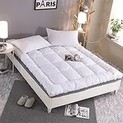 Traditional futon Mattress, Portable Folding Mattress for Single or Double Guests, Ideal for Home, Hotel, Travel and Camping.(White,90cmx200cm)