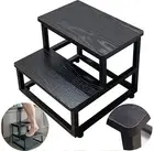 Step Stools Step Ladder for Adults Kids, Heavy Duty Sturdy Metal Frame Hold Up t