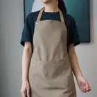with Pockets Kitchen Apron Long Sleeveless Apron Waiter Uniform For Men Women
