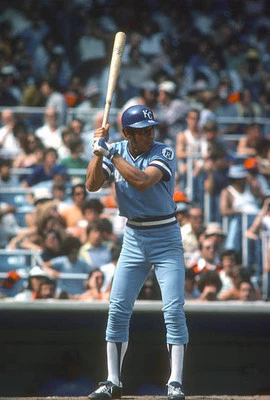 Amos Otis Kansas City Royals bats v the New York Yankees at an Maj- Old Photo 5