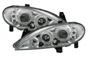 Mga headlight for Renault MEGANE 1 I 99-02 Angel Eyes Chrome LPRE09WS XINO AU