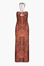 JUNGLE PALMS MIDI DRESS