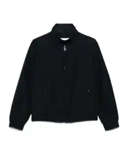 logo-tag cotton blend jacket 8Y,16Y,14Y navy blue