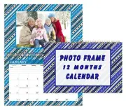2026 Photo Frame Wall Spiral-bound Calendar - (Geometrics Edition #017)