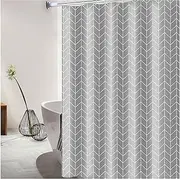 Nordic Household Shower Curtain with Hook Punch-Free Thick Polyester Waterproof Opaque Odor-Free Soft Partition Curtains Machine Washable, W240CMxH200CM