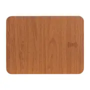 OJD-19 Wireless Fast Charger Charging Wood Grain Mouse Pad Mat for Samsung S10+ HUAWEI Xiaomi Redmi and Gaming Mouse BROWN COLOR