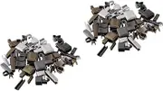 SEWACC 48 Sets Metal Zipper Head Sliders Retainer Insertion Pin Zipper Stop Accessories for Coat Home DIY Repair Kit Mixed Sizes 3/5/8/10