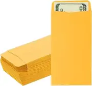 uxcell Money Envelope, 25 Pack 6.5" x 3.5" Cash Envelopes Money Holder Bags Budgeting Saving Challenge Letter for Gift Coins Checks Tickets Jewelry Passport Card, Deep Yellow