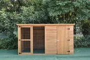 PawHub Xl Large 2.28M Pet Dog Kennel Timber House Cabin Wooden Log Box