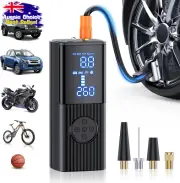 Portable Cordless Tyre Inflator Air Compressor 150PSI 7800mAh LCD Car Bike