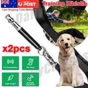 2x Puppy Training Sonic Whistle Dog Pet 80mm Silent Trainer Clicker Adjustable A