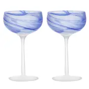 2pc Tempa Skylar Ocean Cocktail Drinking Glass Cup Drinkware/Barware Set
