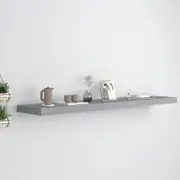 Floating Wall Shelf Grey 120x23.5x3.8 cm MDF
