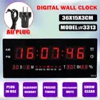 Jumbo LED Digital Wall Clock w/ Date Calendar Temperature 12/24h Mode Adjustable