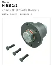 Martin H-BB 1/2 2.5 in Flg Thickness Idler Bushing