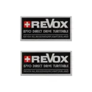 Revox B790 Direct Drive Turntable Badge Emblem 50mm(1.97")X24mm(0.95") silver