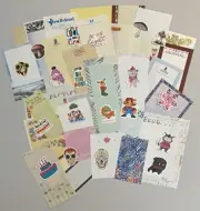 Lot (A) of 50 Random Ephemera Stickers Paper Crafts Scrapbooking Junk Journaling