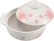 Japanese Clay Pot Cooking Pots with Lid for Soup Stew and Rice Coarse Ceramic Heat Resistant Traditional Japanese Design