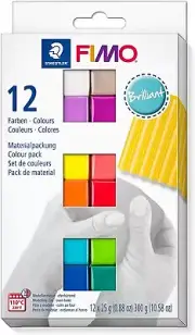 Staedtler Fimo Soft Modelling Clay - 25g - Brilliant Set of 12 Colours -8023 C12