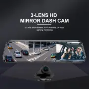 6"/10" Mirror Dash Cam 2K Rear View Mirror Dash Camera w/ Touch Screen WiFi GPS