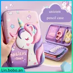 UNICORN PENCIL CASE CUTE SCHOOL PENCIL CASES PEN CASE 3D STA