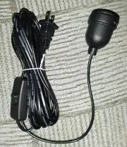NEW Black 16.4 Ft Hanging Light Extension Cord With On/Off Switch - FREE Ship