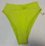 NWT American Eagle Aerie Bright Green High Cut Cheeky Bottoms (Size: M)