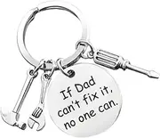 [BESPORTBLE] Dad Key Chain Ring Meaningful Father's Day Birthday Special Occasions Durable Key Holder with Engraved Charm Stylish Eye Catching Design for