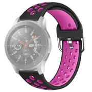 For Galaxy Watch 46 / S3 / Huawei Watch GT 1 / 2 22mm Smart Watch Silicone Double Color Wrist Strap Watchband