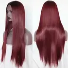 New Wig Stylish Synthetic Wigs Wine Red Accessory Adult Heat Resistant