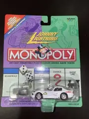 MONOPOLY SERIES LUXURY TAX WHITE DODGE VIPER WITH GAME TOKEN BY JOHNNY LIGHTNING