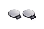 2x Acurite Round Stainless Steel Digital Kitchen Scale Instrument 1g 5kg Black